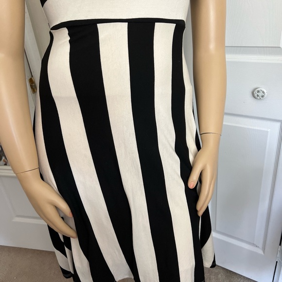 ARIELLA Striped Dress Size Large Black and Off White Sleeveless - Picture 4 of 9